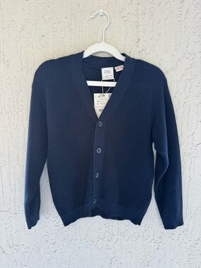 NWT Zara kids Navy V-Neck Button Cardigan Sweater 5 Y